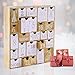 Juegoal Countdown to Christmas Nature Wood Advent Calendar with 25 Storage Drawers Decoration, 12