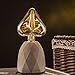 TRANSTEC - 1 PACK - LOVE Shape - Amber Glass Edison Filament Home Deco Retro LED Bulb Warm White 2Watt - Wide Dimmable - Star/Heart New Style for Christmas - 110~130V E26 Socket 2200K