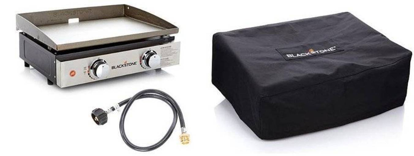 Blackstone Portable Outdoor 22" Table Top Gas Griddle & Griddle Cover NEW