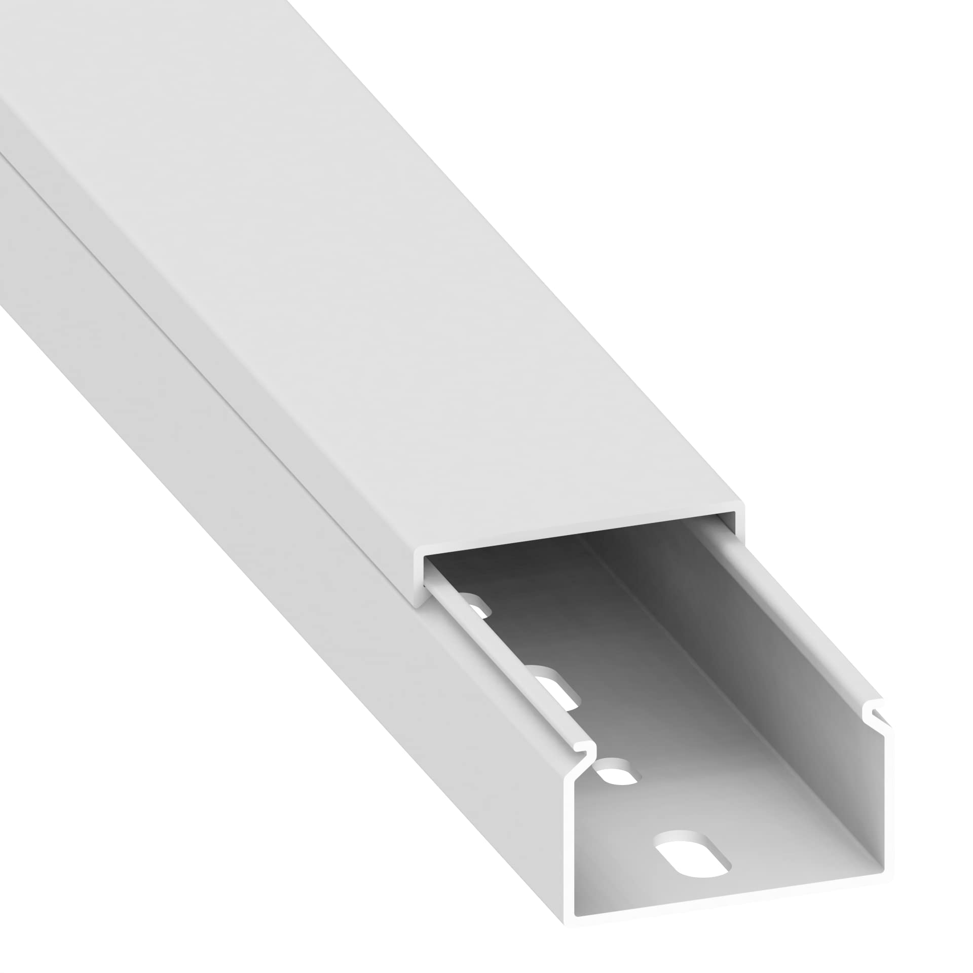 Cablecoach L2540AW1 Kabelkanal (mit Montagelochung im Boden) 25 x 40 mm Made of PVC, Length 1 m, White