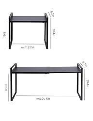 Expandable Cabinet Shelf Organizer Riser for