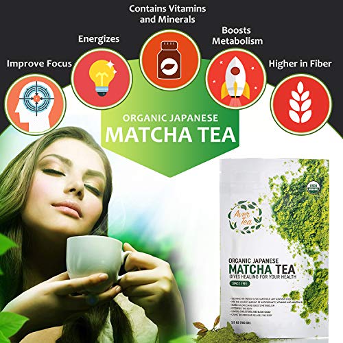 Organic Matcha Green Tea Powder Classic Japanese Natural Tea Grade USDA & Vegan Certified
