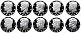 1980-1989 S Kennedy Half Dollars Gem Proof Run 10 Coins US Mint Decade Lot Complete 1980's Set