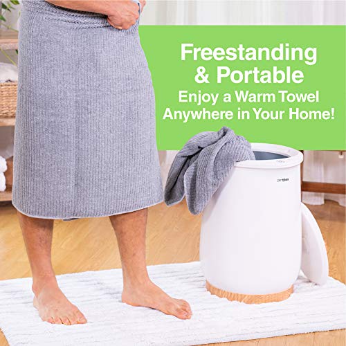 ZenToes Luxury Bathroom Towel Warmer XL Freestanding Bucket Style to