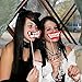 LuckyZhang Halloween Photo Booth Party Props, Funny Halloween Party Supplies, Decorations and Favors, 24 Pieces (black, 24)