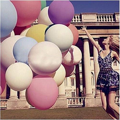 SNNplapla Wedding Party Balloon Gigantic 36" Latex Premium Large Round Aniversary White 5 Pcs