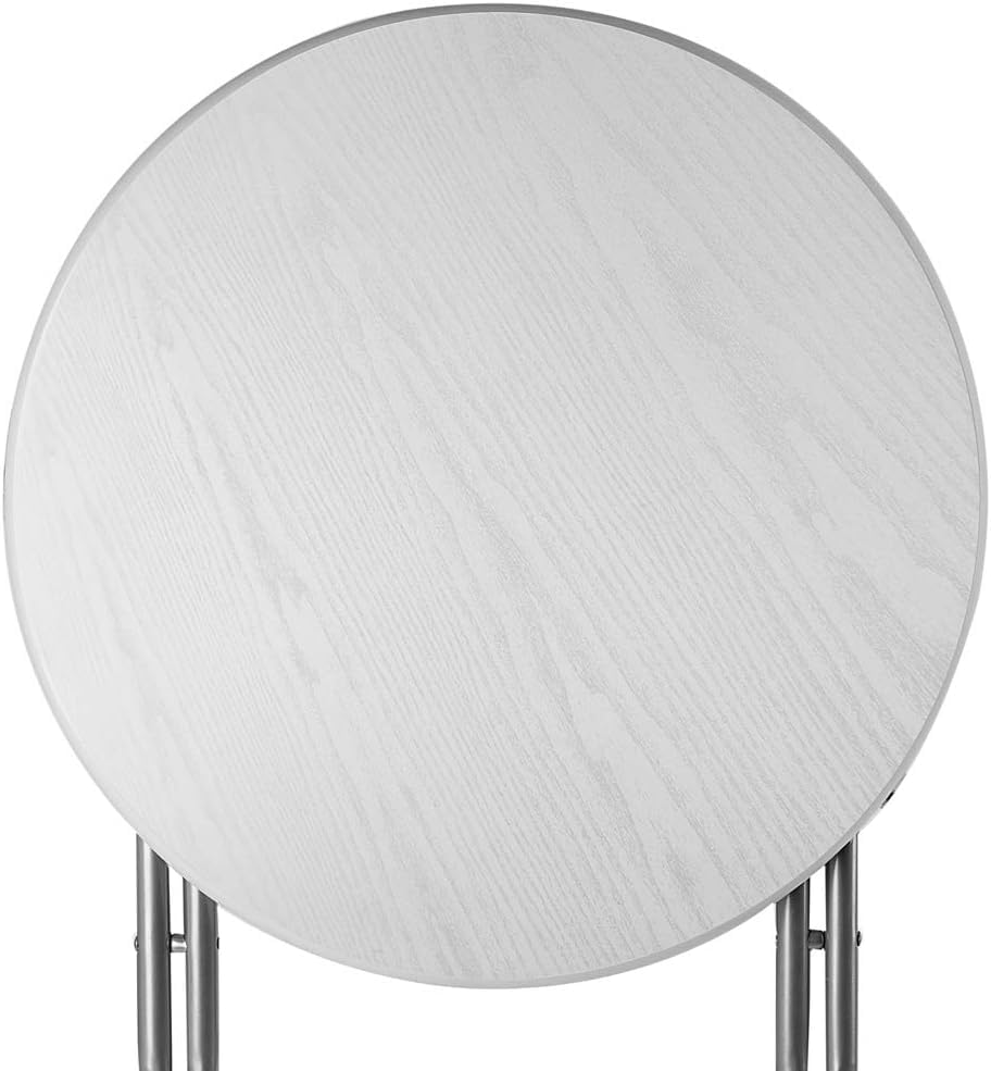 Casaria® Stehtisch Klappbar 110cm Hoch Rund Ø 60cm Outdoor Holz Stabil Garten Büffet Bistrotisch Bartisch Biertisch Partytisch Klapptisch Tisch Weiß 9