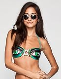 IRON FIST Ship Wrecker Halter Bikini Top, White Combo, Medium