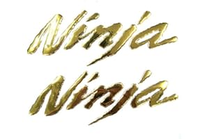 ZXXM 3D Logo Emblem Sticker Decal Polish Gloss Gold Raise Up Compatible with Kawasaki Ninja 250 300 400 650 1000
