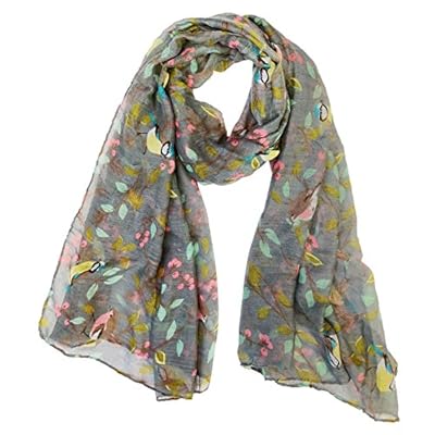 Wrapables Lightweight Bird Print Long Scarf Wrapables Lightweight Bird Print Long Scarf