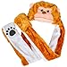 Plush Hat Novelty Cap Animal costume Beanie With Long Paws-Monkey