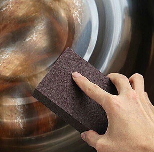 Large Area Carborundum Fine Flexible Descaling Clean Magic Brush Sanging Sponge(10pcs)