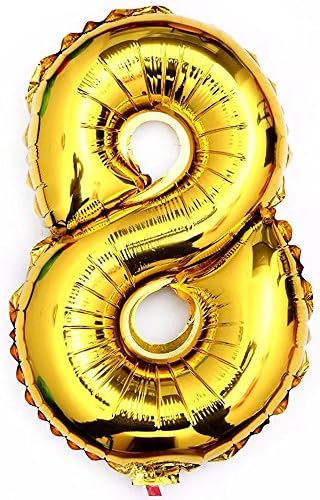 Giant Golden 40" Number 0-9 Aluminum Foil Digital Balloons for Decoration (Digital "8")