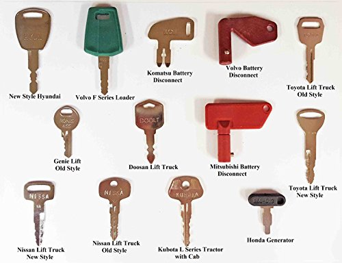 Keyman 100 Keys Heavy Equipment Key Set/Construction Ignition Keys Set - 100 Different Keys - Thumbnail 7