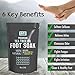 M3 Naturals Tea Tree Oil Foot Soak Infused with Coconut Oil and Stem Cell Epsom Salt Essential Oils for Toenail Fungus Athletes Foot Powder Bath Spa Stubborn Odor Softens Calluses Sore Feet Nails Toesthumb 2