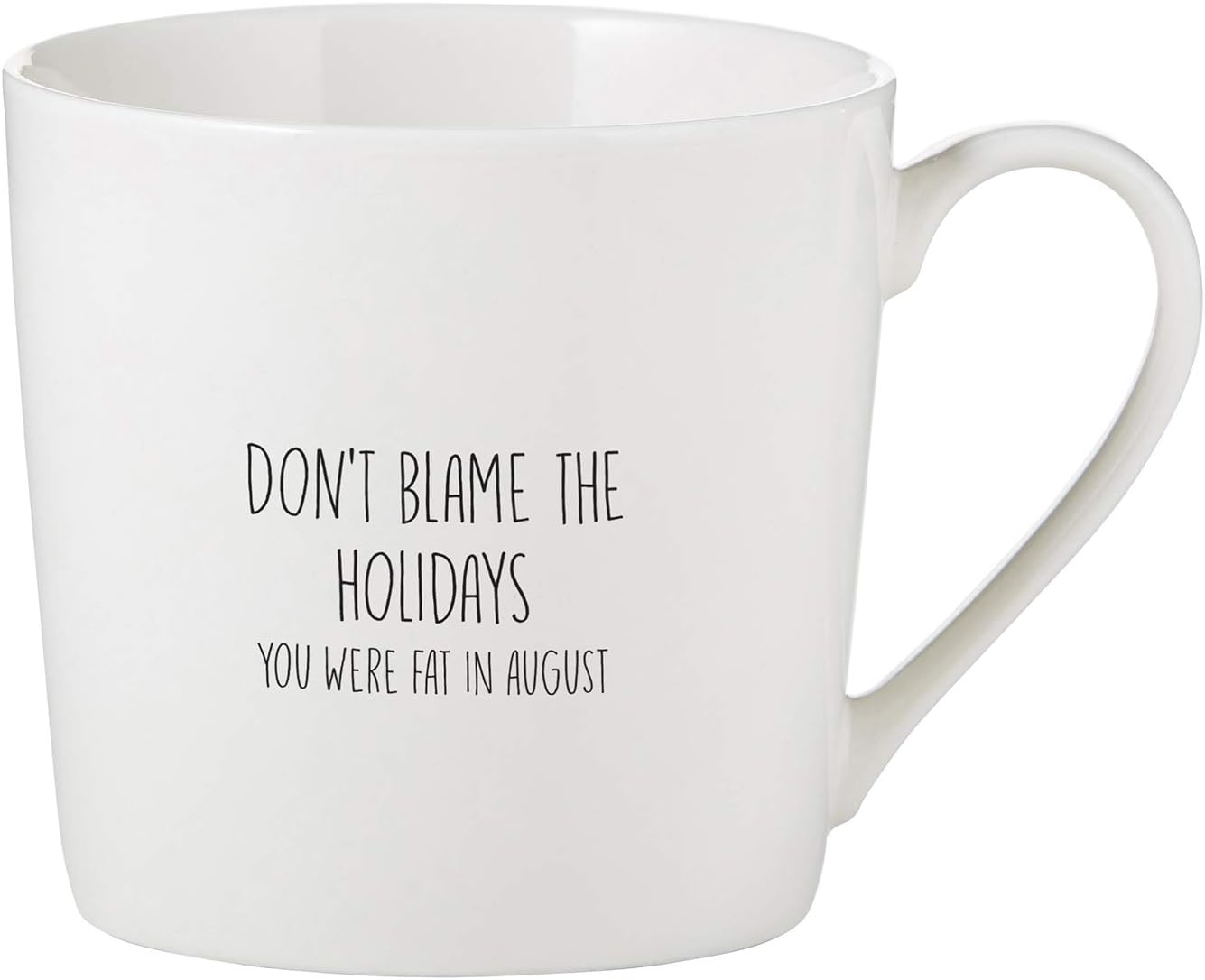 SB Design Studio SIPS Bone China Coffee Cup/Mug, 14-Ounce, Blame The Holidays
