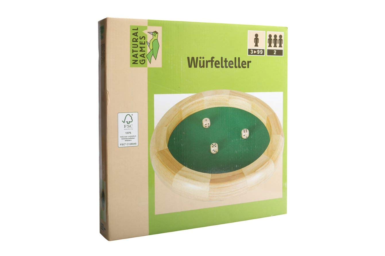 VEDES Großhandel GmbH - Ware Natural Games 0061909401 Dice Plate Diameter 30 cm