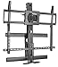 Mount-It! Fireplace TV Mount, Heavy Duty Mantel TV Mount Pull Down Mounting Bracket With Height Adjustment, Fits 50-100 Inch TVs Black 