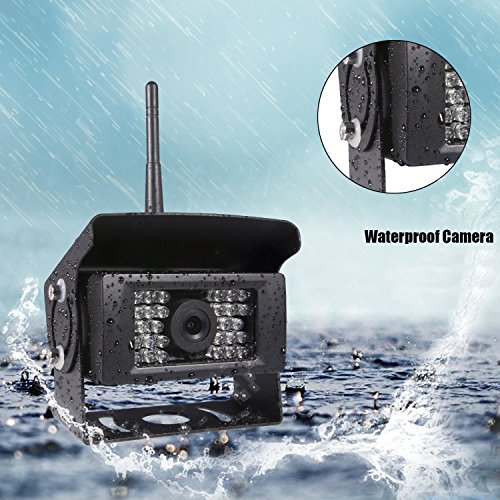 Digital Wireless Backup Camera System Kit HD Waterproof Strong Anti-interference 7 inch LCD With Night Vision Rear View Reversing Security Monitor Set For Truck/Trailer/Van/Bus/RV (7 inch) - Thumbnail 4
