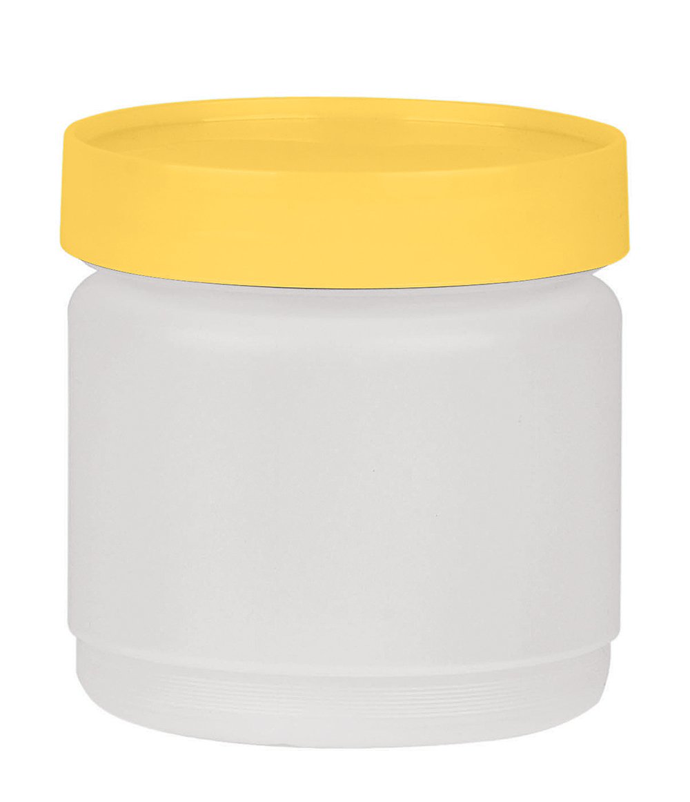 Paderno World Cuisine 1,2-Quart Plastic Storage Canister, Yellow Cap