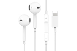 Headphones Wired for iPhone 14/13/ 12/11/ XR/XS/X/ 8/7, iPad Pro Air Mini, Wired Earbuds, Microphone and Volume Control, No N