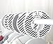 Baby Closet Size Dividers, Dark Gray, Set of 6 Organizers, Stripe, Chevron