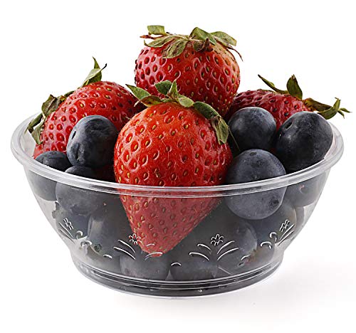 [100 Pack] 6 Ounce Hard Plastic Dessert Bowls, Small Clear Disposable Serving Dessert Cups. - Thumbnail 2