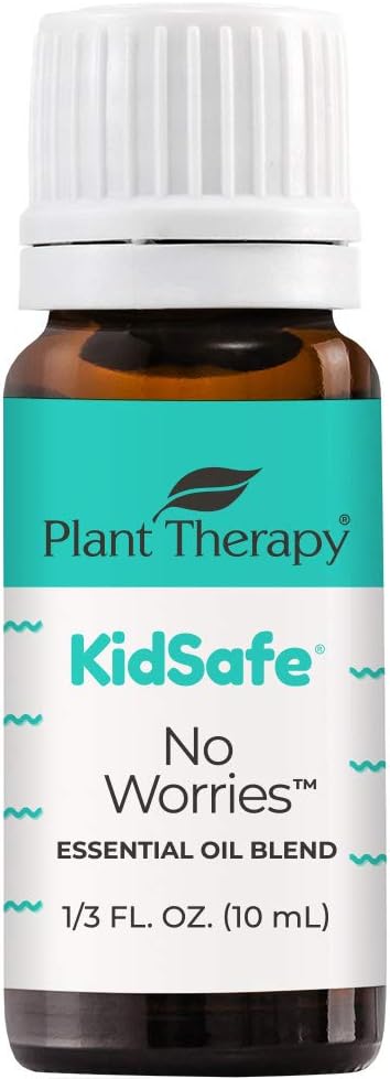 Plant TherapyKidSafe No Worries Essential Oil Blend 10 mL (1/3 oz) 100% Pure, Undiluted, Therapeutic Grade