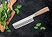 Hecef Stainless Steel Forged Japanese Nakiri Knife with Hollow Edge Sharped Blades (Nakiri 7inch)