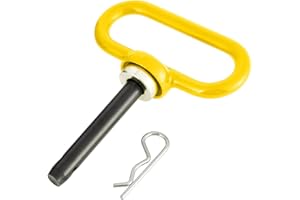 JOYTRACE Magnetic Hitch Pin - Heavy Duty Ultra Strong Neodymium Magnet Trailer Gate Pin for Easy One-Handed Hook On & Off, for Lawn Mower Trailer Hitch Pin and Tow Behind Attachments ( Yellow）