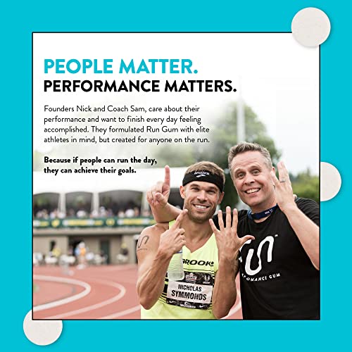 RUN GUM Variety Pack Energy Gum 50mg Caffeine Taurine & BVitamins per