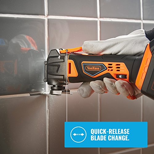 VonHaus 20V MAX Cordless Oscillating MultiTool Kit with Variable Speed