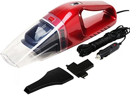 Car Vacuum Cleaner High Power DC 12v 100W Portable Handheld Car Vacuum Wet Dry 4Kpa Suction Mutifunctional Auto Vacuum Cleaner Tools with Cigarette Lighter Plug 16ft Power Cord (Red)