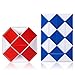 Ganowo Magic Snake Cube Twist Puzzle Collection Brain Teaser Toy Snake Ruler Fidget Toys Sets for Kids (red&Blue)
