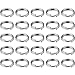 EBOOT 100 Pieces Split Rings Set Mini Key Chain Ring Metal Key Rings, Silvery (0.39 Inch)