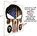Pack of 3 Punisher Skull American Flag Vinyl Decal Stickers Car Truck Sniper Marines Army Navy Military Jeep Graphic 5