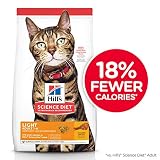 Hill's Science Diet Dry Cat Food, Adult, Light for Healthy Weight & Weight Management, Chicken Recipe, 16 lb Bag