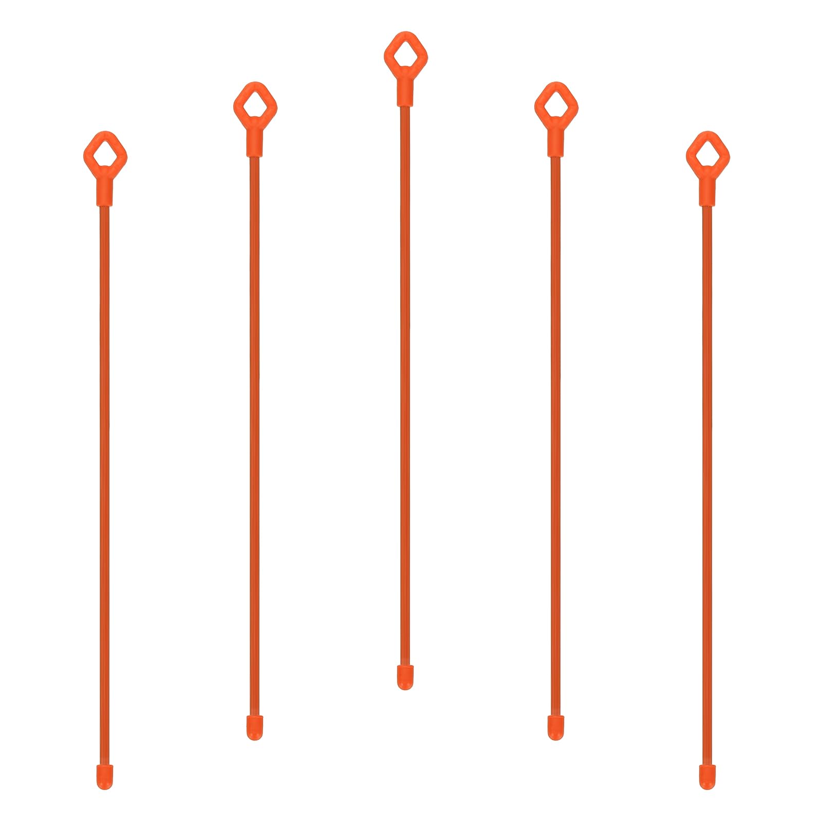 Photo 1 of PATIKIL Rubber Twist Ties, 12 Inch Silicone Reusable Twist Ties Heavy Duty Bendable for Bundling Holding, 5 Pcs, Orange