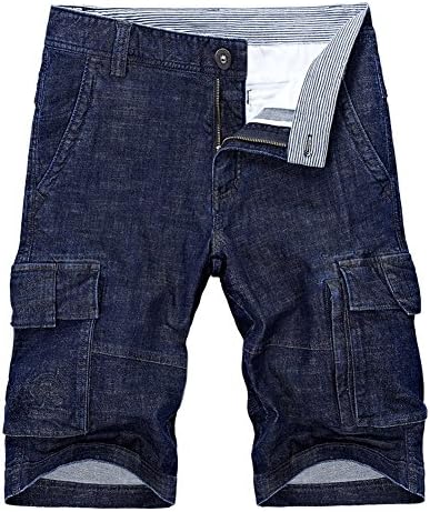 LIYT JEPU Men's Loose Jean Shorts Cargo Shorts