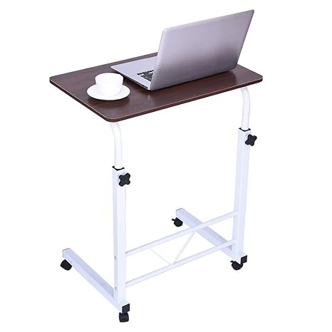 Wood Tv Tray Removable Side Snack End Couch Console Table Laptop Desk With Storage Bag For Bed Sofa Eating Writing Reading Living Room Home Office Furniture