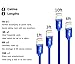 Miger 4Pack 1Ft/3Ft/6Ft/10Ft Nylon Braided MFi Certified 8 pins Connector Cables to USB Charge and Sync Cable Compatible with X,8,8Plus,7,7Plus,6S,6Plus,SE,5S,5,iPad,iPod Nano 7(Blue)