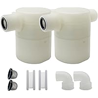1/2" Water Float Valve, Water Level Control Water Tank Traditional Float Valve Upgrade 2 PCS (Side Inlet)