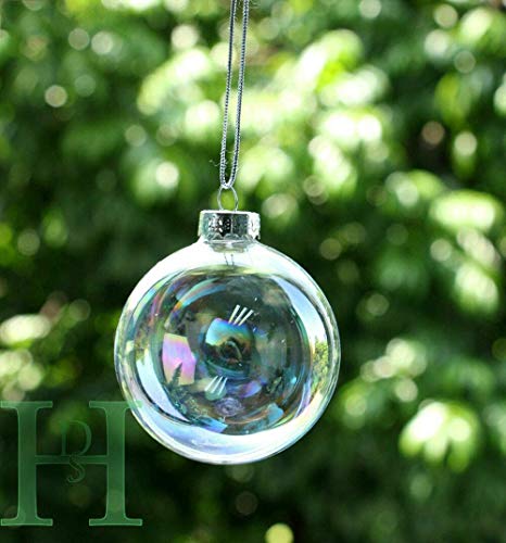 12st-CLEAR-ornamenten-iriserend-glazen-kerstballen-decoraties-6-cm