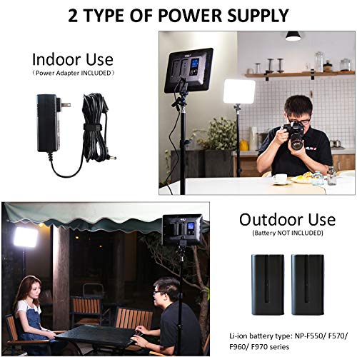 VILTROX-2-Pack-VL-200-3300K-5600K-CRI95-Super-Slim-LED-Video-Light-Panel-Photography-Lighting-Kit-with-Light-Stand-Hot-Shoe-Adapter-Remote-Controller-AC-Adapter-for-YouTube-Studio-Video-Shooting