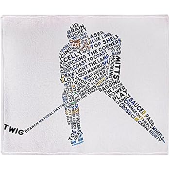 Amazon Com Cafepress Hockey Player Typography Soft Fleece Throw