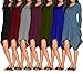 Xuan2Xuan3 Womens Autumn Long Sleeve Pockets Loose Tunic T-Shirt Dress
