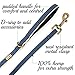 Pettsie Leash Dog Pet Made from Sturdy Durable Hemp, 5 Ft Long, Double Layer for Safety and Padded Handle for Extra Comfort and Control, Carton Box, S, Blue