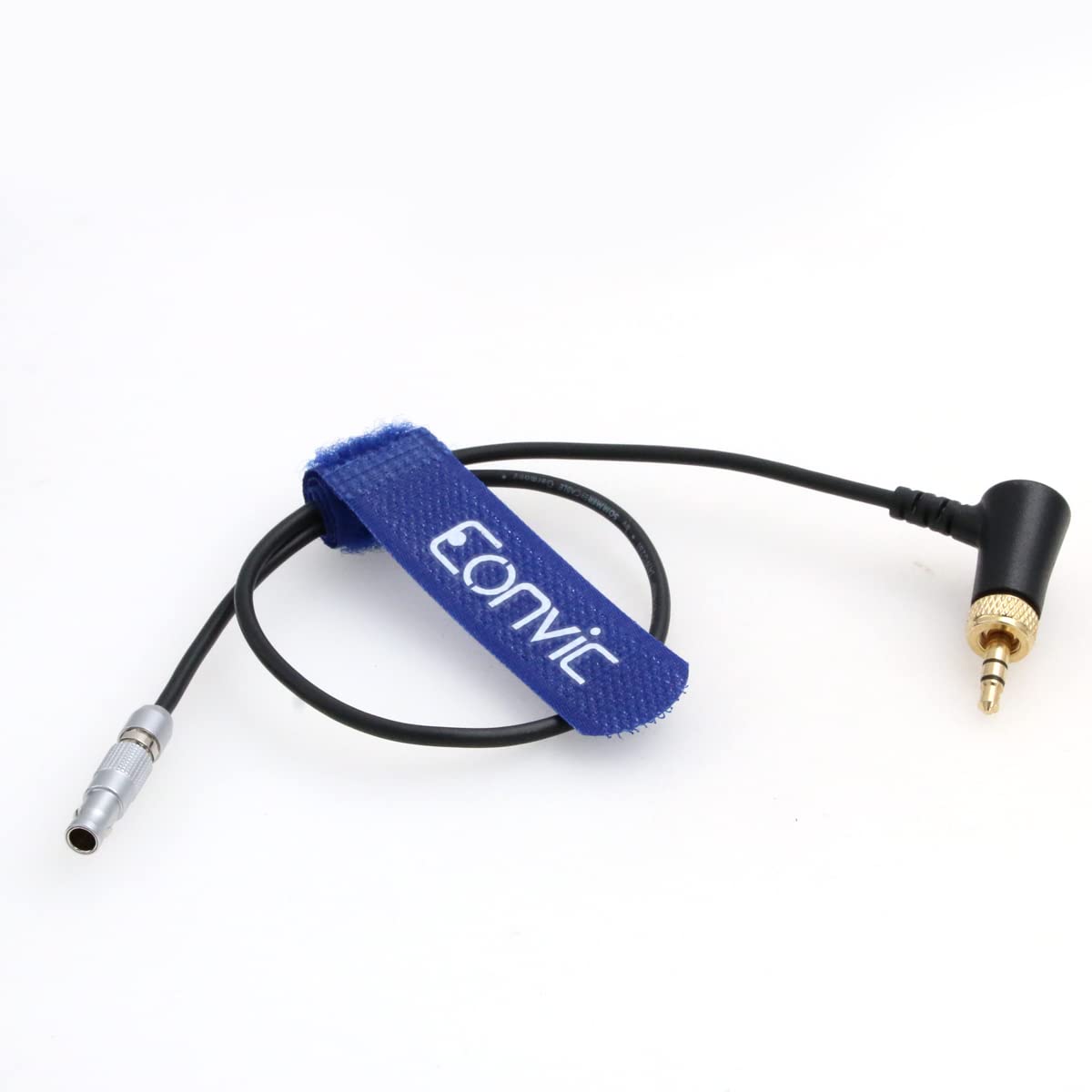 Eonvic Timecode Cable for Red Monstro 8k VV Locking TRS 3.5mm Right Angle to Straight 00b 4-Pin