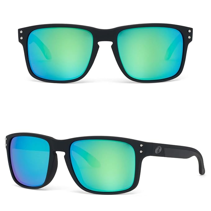 Buy BNUS Sunglasses polarized Shades for men women green mirrored