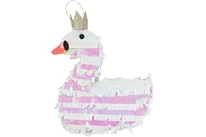 Ciieeo Swan Shape Tassel Paper Pinata with Sugar Filling for Birthday Party Game and Wedding Decoration